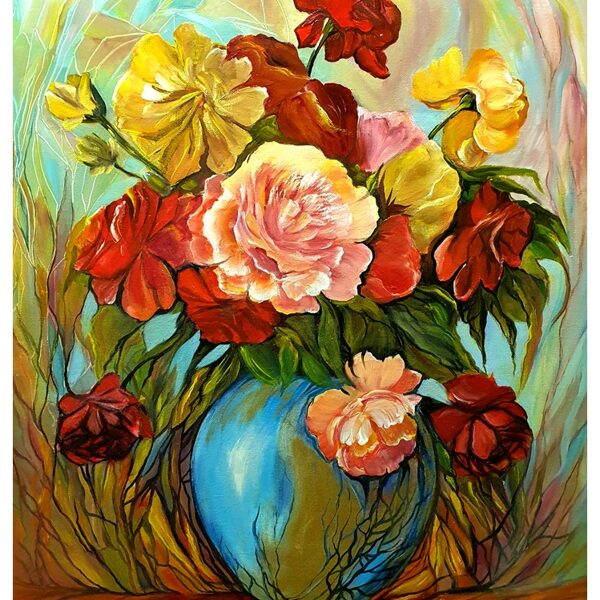 Pünkösdi rózsák  60x50 cm  125.000.-