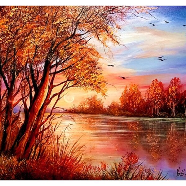 Tóparti idill 35x45 cm -   62.000.-