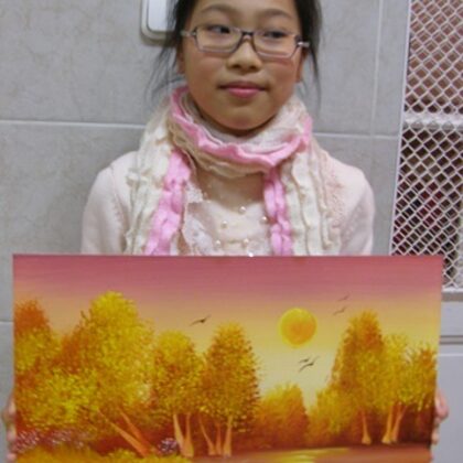 "Elkészült a festményem, viszem haza! :) "