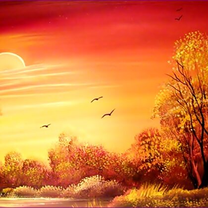 Folyómenti fák 30x65 cm