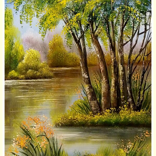 Nyári tópart 45x35 cm