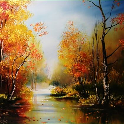 Őszi színek ragyogása 45x40 cm