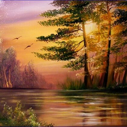 Sejtelmes hajnal 30x40 cm