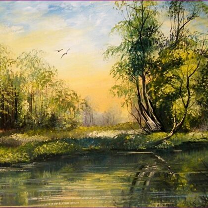 Tóparti fák 30x40 cm