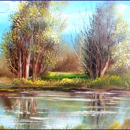 Vízparti fák 40x45 cm