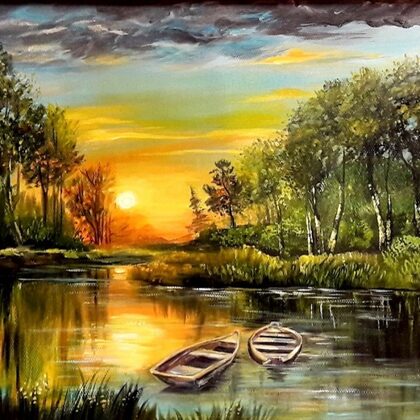 Pihenő csónakok 45x35