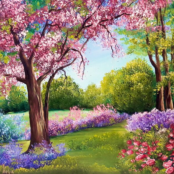 Tavaszi táj 35x45 cm