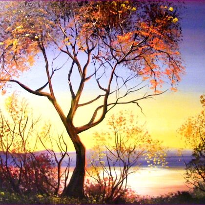 Magányos fa 30x40cm