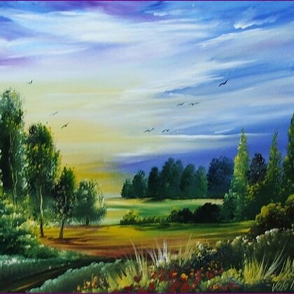 Nyári kék ég 30x35 cm