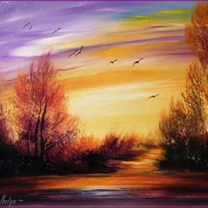 Őszi hajnal 30x35 cm