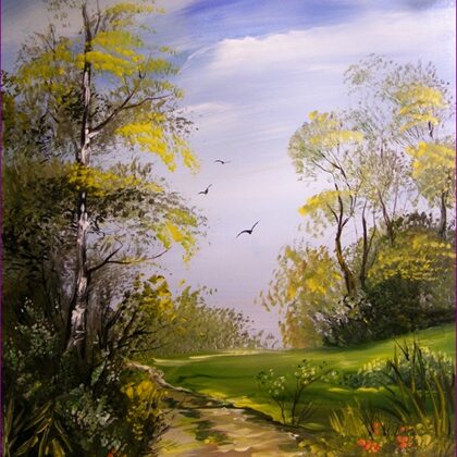 Tavaszi domboldal 35x30