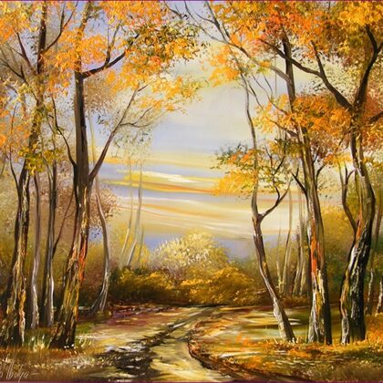 Út a fák között 40x45 cm