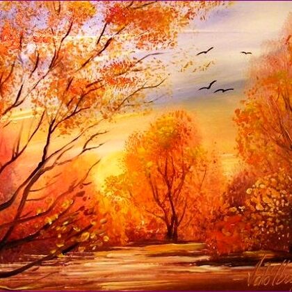 Vöröslő színek 40x45 cm