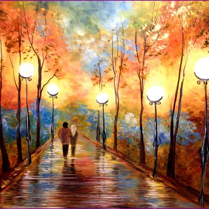 Esti séta a parkban 40x30 cm 