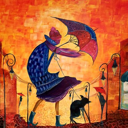 Októberi szélben 50x70 cm 