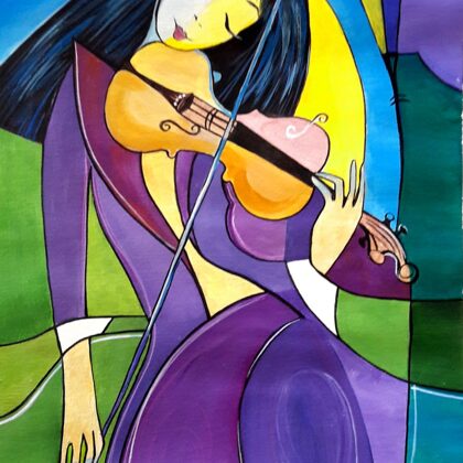 A hegedű hangja 40x30 cm