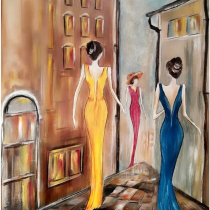 Séta a kisvárosban 55x35