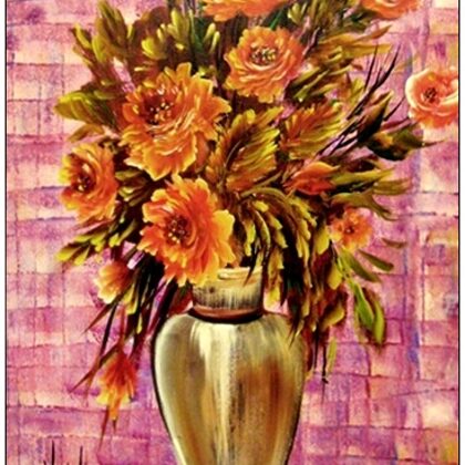 Sárga vadrózsák 40x30 cm - eladva