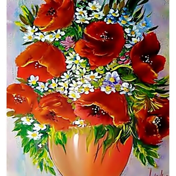 Pipacsok és margaréták  45x35 cm