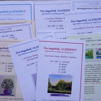 Invitations from the school year of 2007-2008.