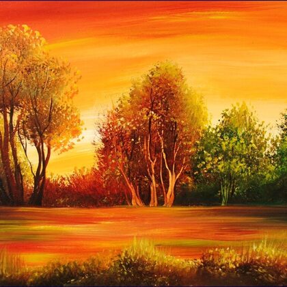 Violet Valo - Colorful Sunset, 30x40 cm