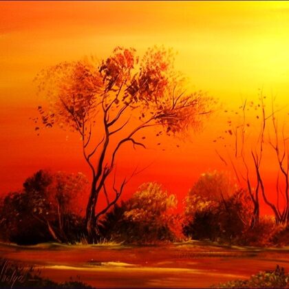 Violet Valo - Shining Sunset, 35x30 cm