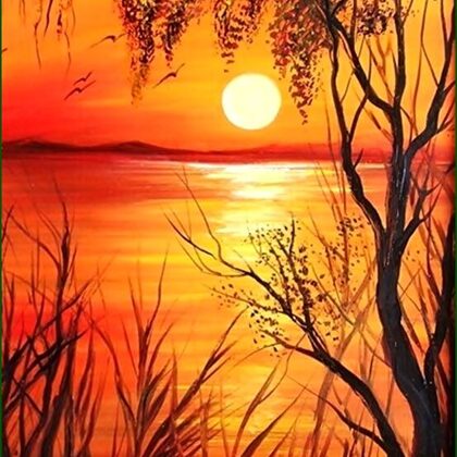 Violet Valo - Waterfront Sunset, 40x30 cm