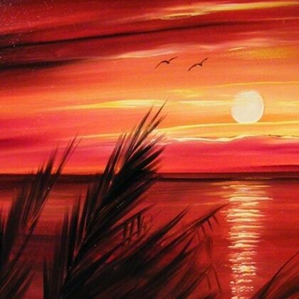 Violet Valo - Waterfront Sunset, 30x40cm