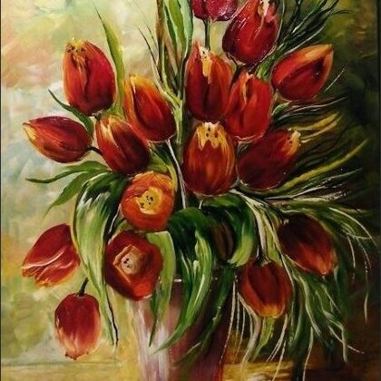 Violet Valo - Elegant Tulips, 40x30 cm
