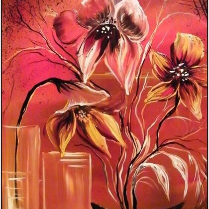 Violet Valo - Fantasy Flowers, 35 x30 cm