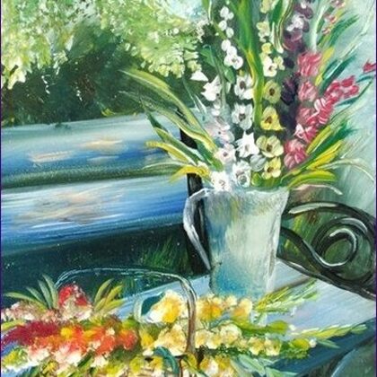 Violet Valo - Gladiolus, 35x30 cm