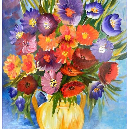 Violet Valo - Summer Flowers, 40x30 cm