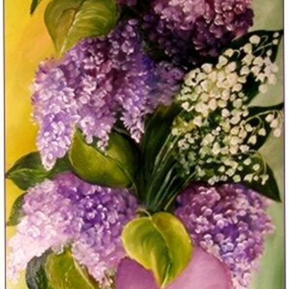 Violet Valo - Lilac and PearlFlowers, 60x30 cm