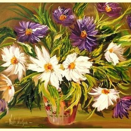 Violet Valo - Autumn Flowers, 40x45 cm