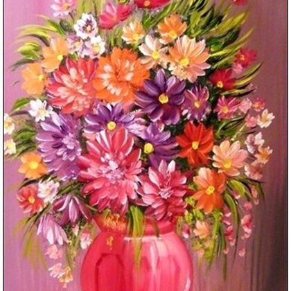 Violet Valo - Georgeus Summer Flowers, 35x30 cm