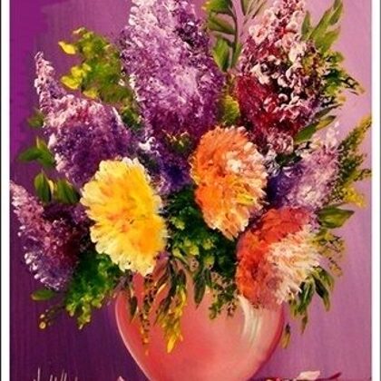 Violet Valo - Colorful Small Flowers, 35x30 cm