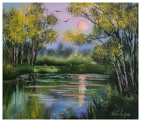 Tavaszi hajnalfény 30x35&nbsp; 148.000.- Ft