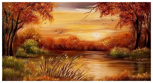 Az ősz ragyogása 30x50 cm 162.000.- Ft