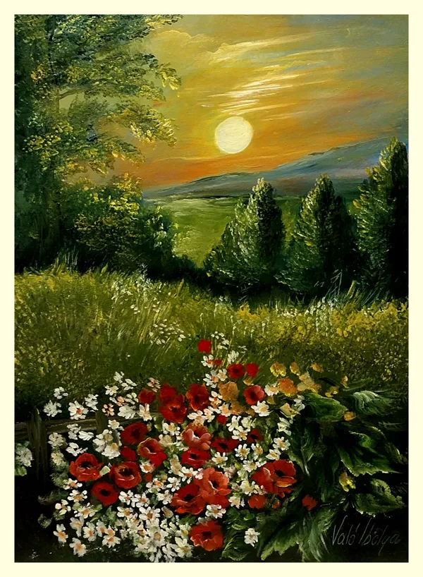 Kertvége holdfényben  40x30 cm 158.000.- Ft
