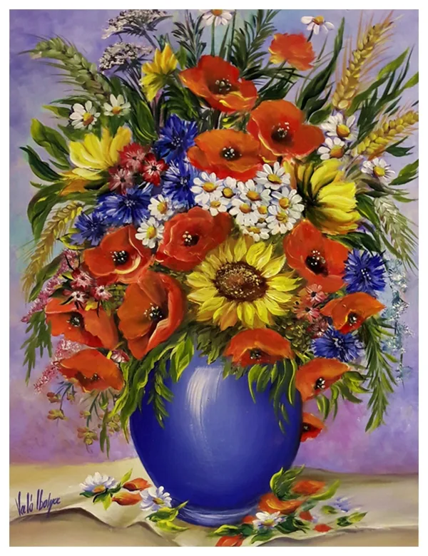 Mezei csokor vázában 45X35 cm 185.000.- Ft