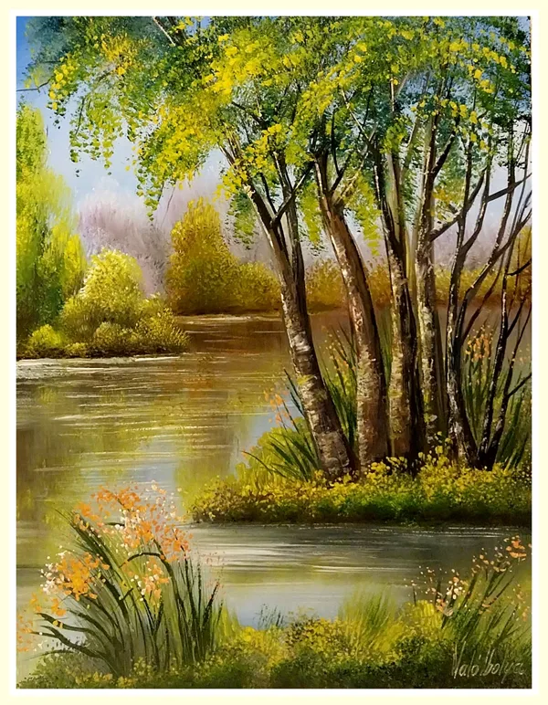 Nyári tópart 45x35 cm 165.000,-t F