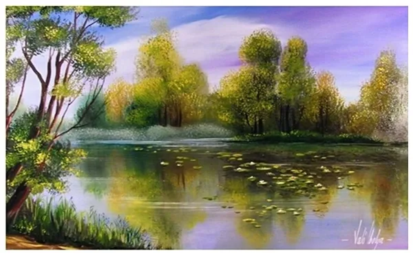 Tóparti táj 40x70 cm&nbsp;212.000.-