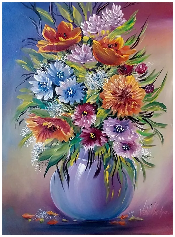 Színes csokor 40x30 cm 158.000.- Ft