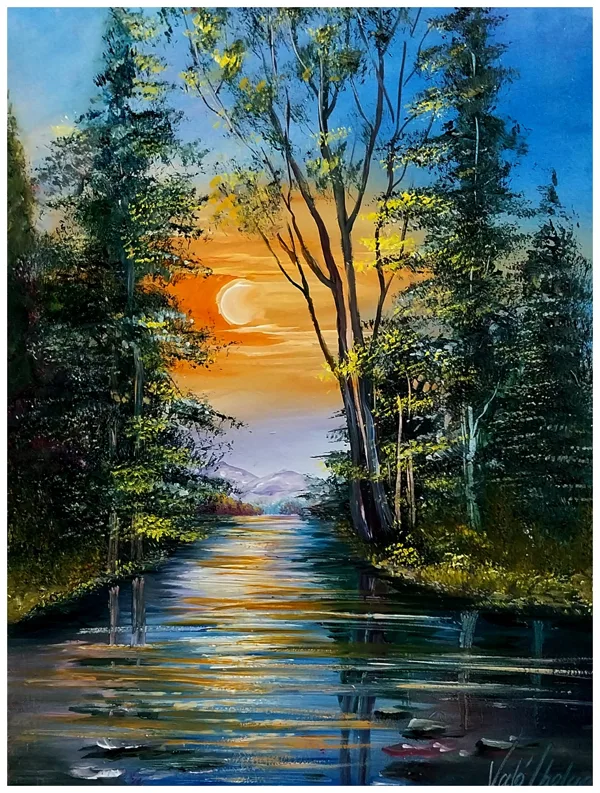 Téli naplemente 40x30 cm 188.000.- Ft