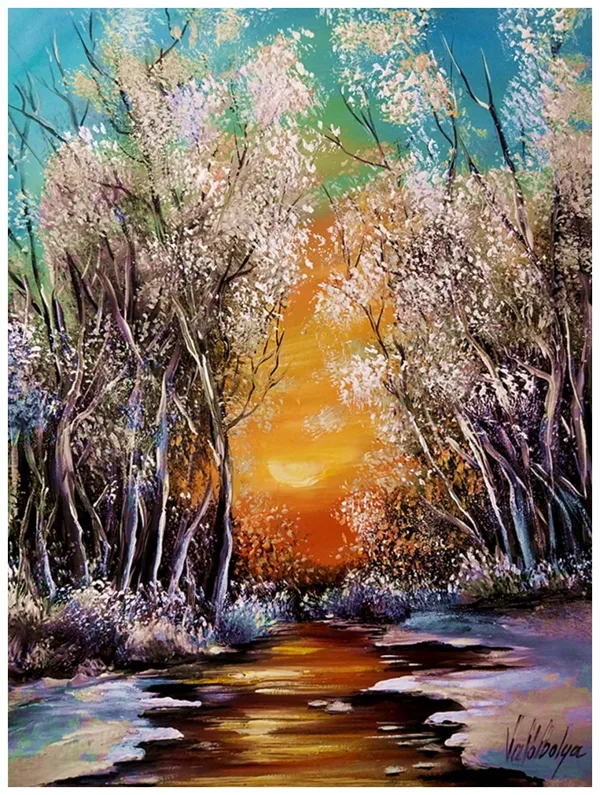 Téli naplemente 45x35 cm 180.000.- Ft