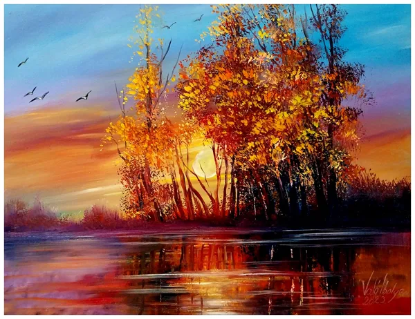 Októberi reggel 35x45 cm 175.000.- Ft