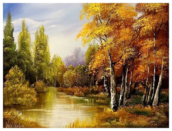 Őszi erdőbelső  35x45 cm 165.000.- Ft