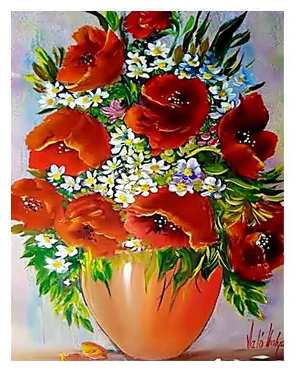 Pipacsok és margaréták 45x35 cm 172.000.- Ft