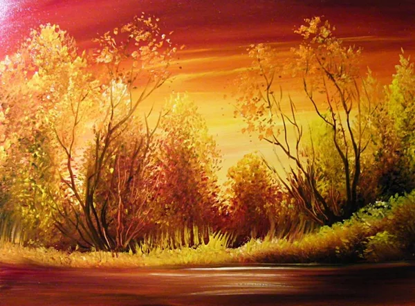 Erdőszéli fák az őszben 40x30 cm