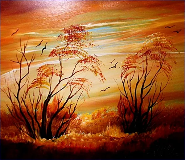 Fák a szélben 30x35 cm
